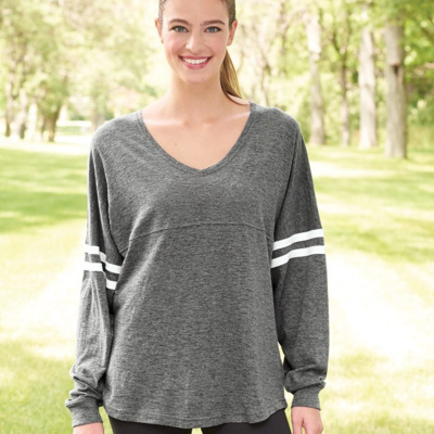 Boxercraft Women’s Slub Jersey Varsitee V-Neck Long Sleeve T-Shirt T17 Women’s Slub Jersey Varsitee V-Neck Long Sleeve T-Shirt Thumbnail