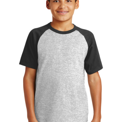Sport Tek Youth Short Sleeve Colorblock Raglan Jersey YT201 Youth Short Sleeve Colorblock Raglan Jersey Thumbnail
