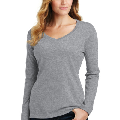 Port & Company Women's Long Sleeve Fan Favorite V Neck Tee LPC450VLS Women's Long Sleeve Fan Favorite V Neck Tee Thumbnail