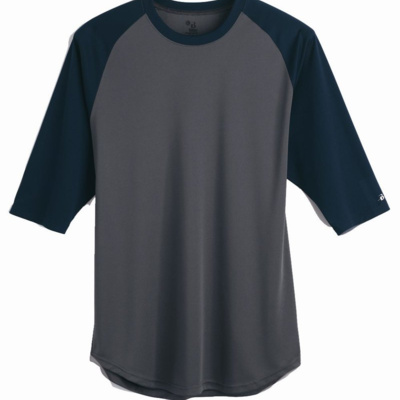 Badger Men's B-Core Three-Quarter Sleeve Baseball T-Shirt 4133 Men's B-Core Three-Quarter Sleeve Baseball T-Shirt Thumbnail