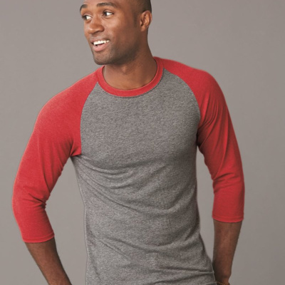 Jerzees Unisex Triblend Three-Quarter Raglan Baseball T-Shirt 601RR Unisex Triblend Three-Quarter Raglan Baseball T-Shirt Thumbnail