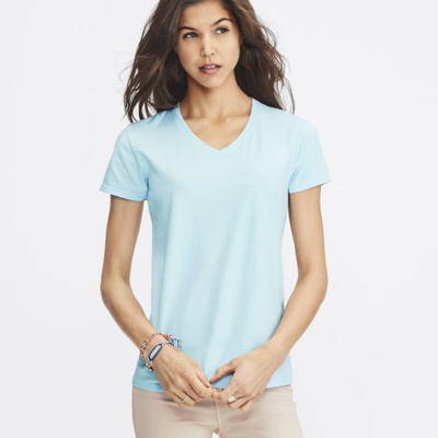 Garment-Dyed Women’s Midweight V-Neck T-Shirt Thumbnail
