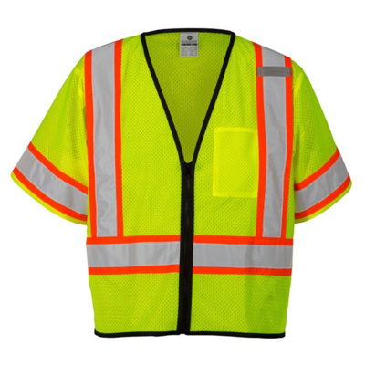 Kishigo Unisex Class 3 Mesh Zippered Vest 1565-1566 Unisex Class 3 Mesh Zippered Vest Thumbnail