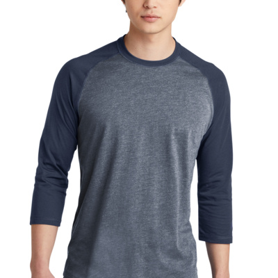 New Era Heritage Blend 3/4 Sleeve Baseball Raglan Tee NEA104 Heritage Blend 3/4 Sleeve Baseball Raglan Tee Thumbnail