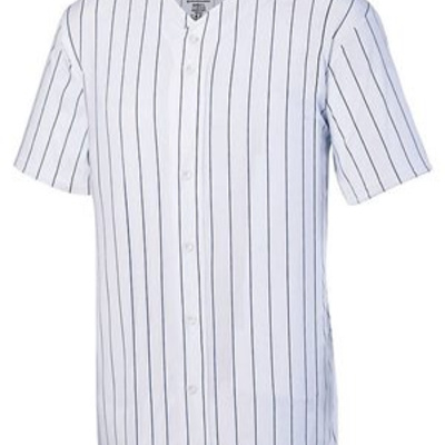 Augusta Sportswear Youth Pinstripe Full Button Baseball Jersey 1686 Youth Pinstripe Full Button Baseball Jersey Thumbnail