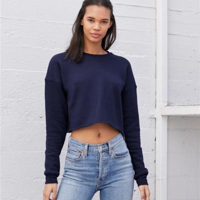 Women's Crop Fleece Crewneck Sweatshirt Thumbnail