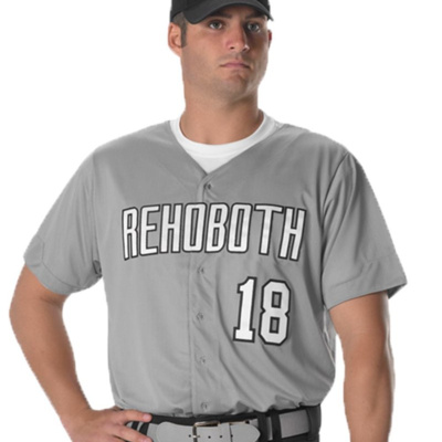 Alleson Athletic Men's Full Button Lightweight Baseball Jersey 52MBFJ Men's Full Button Lightweight Baseball Jersey Thumbnail