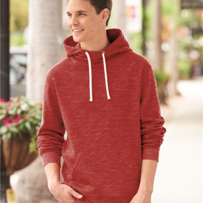 J. America Men's Mélange Fleece Hooded Sweatshirt 8677 Men's Mélange Fleece Hooded Sweatshirt Thumbnail