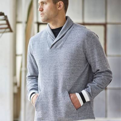 J. America Men's Peppered Fleece Shawl Collar Sweatshirt 8704 Men's Peppered Fleece Shawl Collar Sweatshirt Thumbnail
