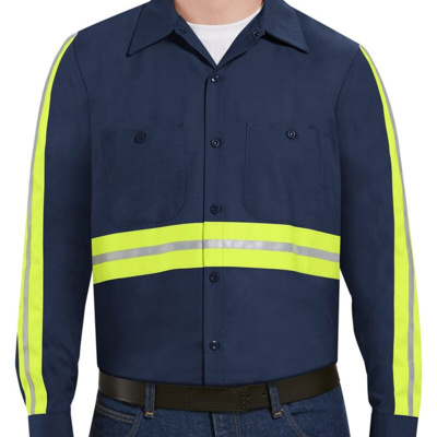 Red Kap Men's Tall Industrial Enhanced-Visibility Long Sleeve Work Shirt SP14ET Men's Tall Industrial Enhanced-Visibility Long Sleeve Work Shirt Thumbnail