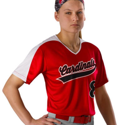 Alleson Athletic Girls' V-Neck Fastpitch Jersey 558VG Girls' V-Neck Fastpitch Jersey Thumbnail