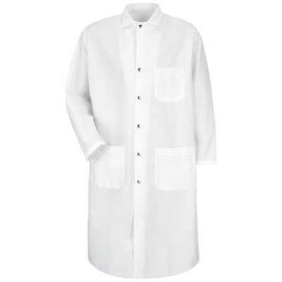 Red Kap Men's Snap-Front Spun Polyester Butcher Coat KS58 Men's Snap-Front Spun Polyester Butcher Coat Thumbnail