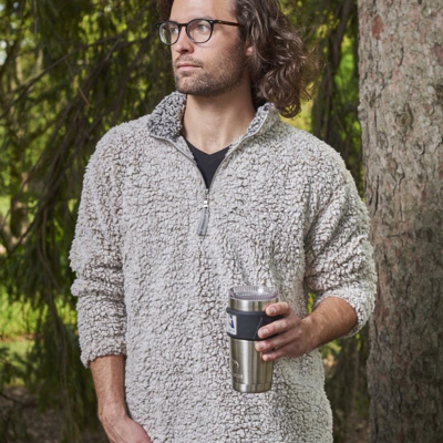 J. America Men's Sherpa Quarter-Zip Pullover 8454 Men's Sherpa Quarter-Zip Pullover Thumbnail