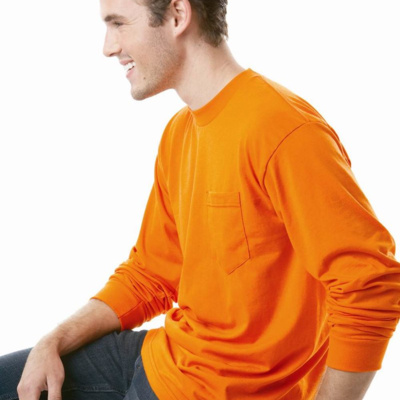 Bayside Unisex USA-Made 50/50 Long Sleeve Pocket T-Shirt 1730 Unisex USA-Made 50/50 Long Sleeve Pocket T-Shirt Thumbnail