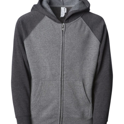 Independent Trading Co. Toddler Lightweight Special Blend Raglan Zip Hood PRM10TSBZ Toddler Lightweight Special Blend Raglan Zip Hood Thumbnail