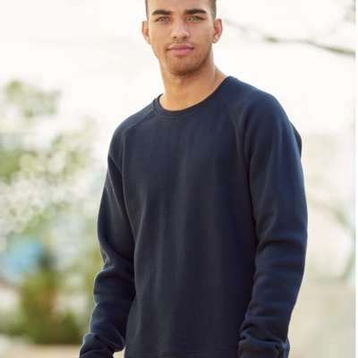 J. America Men's Ripple Fleece Raglan Crewneck Sweatshirt 8707 Men's Ripple Fleece Raglan Crewneck Sweatshirt Thumbnail