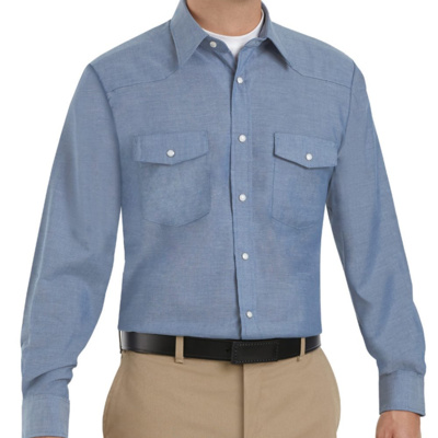 Red Kap Men's Tall Deluxe Western Style Long Sleeve Shirt SC14T Men's Tall Deluxe Western Style Long Sleeve Shirt Thumbnail