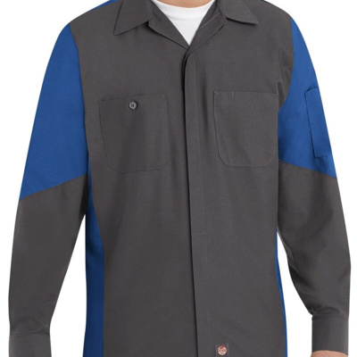 Red Kap Men's Tall Long Sleeve Automotive Crew Shirt SY10T Men's Tall Long Sleeve Automotive Crew Shirt Thumbnail
