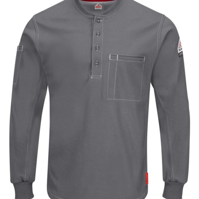 Bulwark Men's Tall iQ Series® Plus Long Sleeve Henley QT40T Men's Tall iQ Series® Plus Long Sleeve Henley Thumbnail