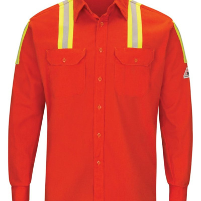 Bulwark Men's Enhanced Visibility Long Sleeve Uniform Shirt SLATOR Men's Enhanced Visibility Long Sleeve Uniform Shirt Thumbnail