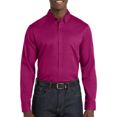 Port Authority Long Sleeve SuperPro React Twill Shirt W808 Long Sleeve SuperPro React Twill Shirt Thumbnail
