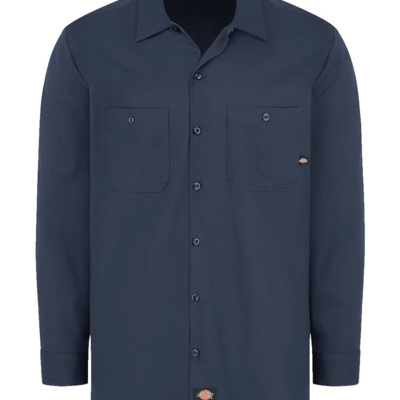 Men's Tall Industrial Cotton Long Sleeve Work Shirt Thumbnail