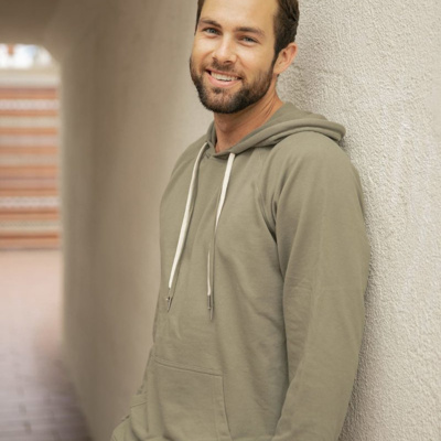 Icon Unisex Lightweight Loopback Terry Hooded Sweatshirt Thumbnail