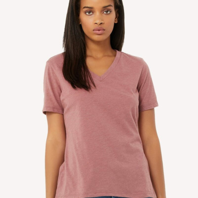 Bella + Canvas Women's Relaxed Heather CVC V-Neck Tee 6405CVC Women's Relaxed Heather CVC V-Neck Tee Thumbnail