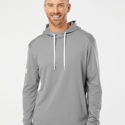 Adidas Textured Mixed Media Hooded Sweatshirt A530 Textured Mixed Media Hooded Sweatshirt Thumbnail